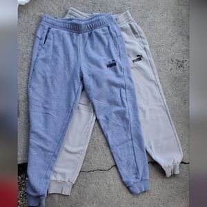 Puma Kids Gray and Cream Joggers - LPT LOT LOT